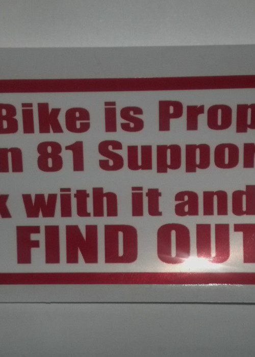 81 Bike Sticker